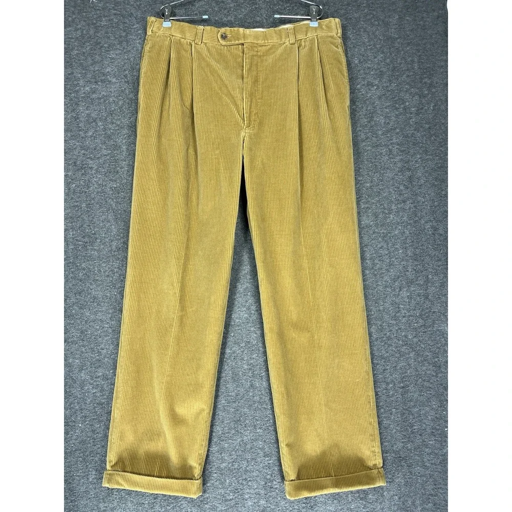 Brooks Brothers x Loro Piana Corduroy Trousers Mens 36x32‎ Pleated Cuffed Canada